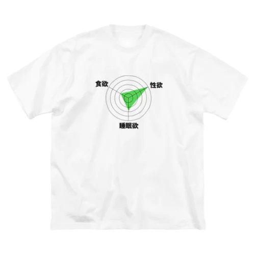 恥ずかしいレーダーチャート ビッグシルエットTシャツ