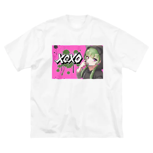【表イラスト】xoxoシリーズVer.PINK 루즈핏 티셔츠