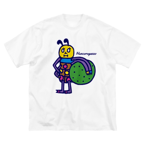 【audace × フクハラアキコ】フンコロガッソ 持つ Big T-Shirt