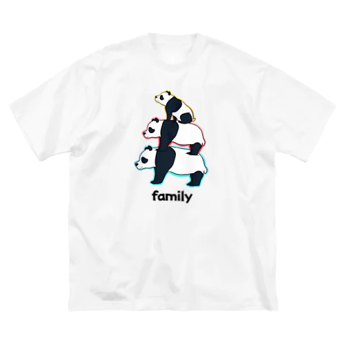 family♡panda (color powerful) ビッグシルエットTシャツ