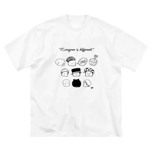 kaotakusan 白黒 Big T-Shirt