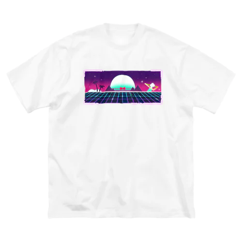 ICHIBO-SynthWave ビッグシルエットTシャツ