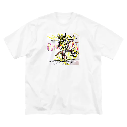 猫かぶり PUNK CAT Big T-Shirt