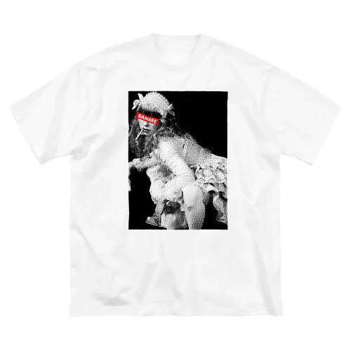 【DAMARE】女装おじさん（モノトーンドット） Big T-Shirt