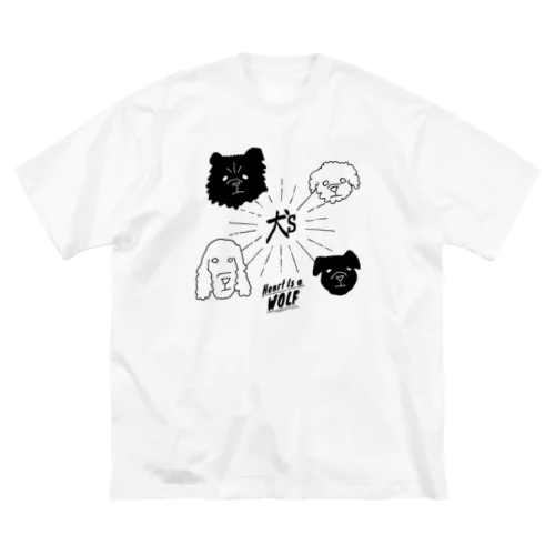 犬ズ (心はオオカミ) Paint It Black ビッグシルエットTシャツ