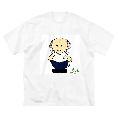 白リブTリブ Big T-Shirt