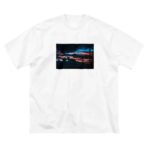 仕事帰りの夕景 ビッグシルエットTシャツ