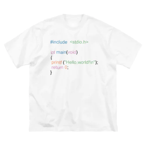 C言語 HelloWorld Big T-Shirt