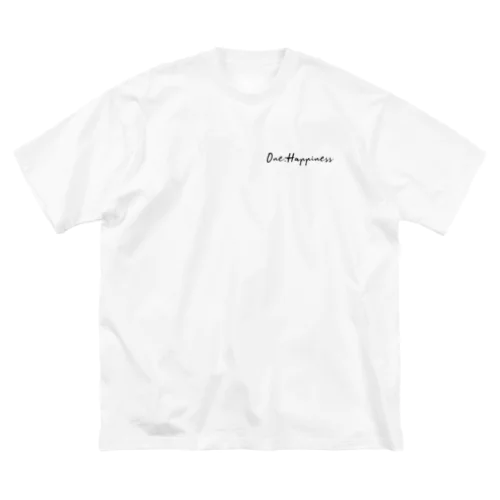 One:Happiness　ワンポイント　ロゴデザイン Big T-Shirt