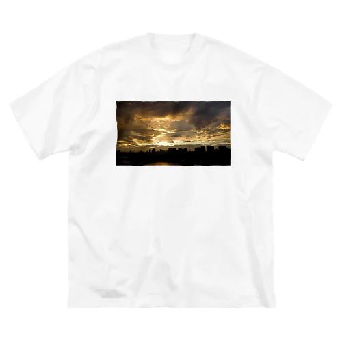 夕暮れの東京 - Sunset City - ビッグシルエットTシャツ