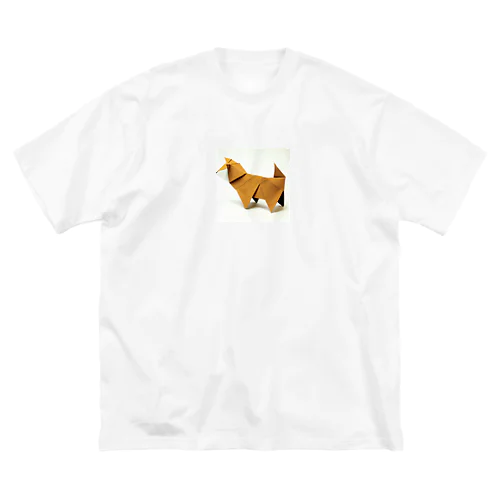 折り紙柴犬 ビッグシルエットTシャツ