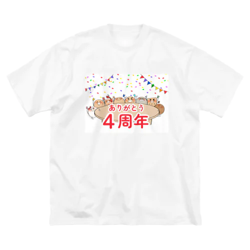 ４周年記念絵グッズ 루즈핏 티셔츠