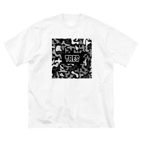 TRES box logo camo ビッグシルエットTシャツ