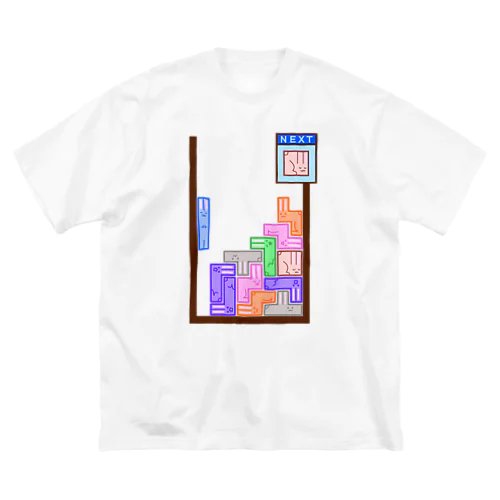 某パズルゲーム風うさぎ裏付き ビッグシルエットTシャツ