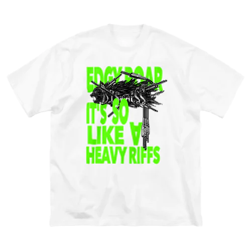 ''edgy roar it's so like a heavy riffs'' ビッグシルエットTシャツ