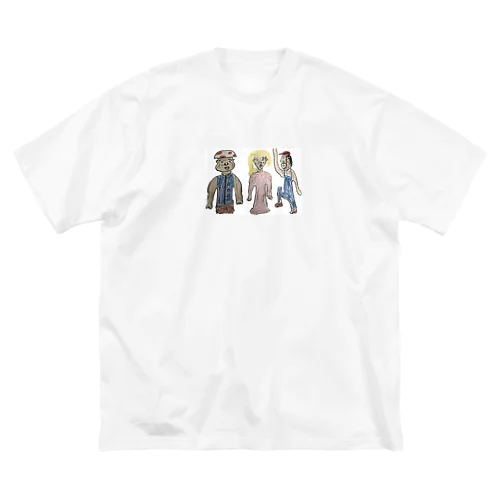 ヒゲおじさん達 ビッグシルエットTシャツ