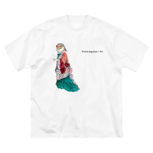 【Prairie dog lover×Art】お洒落な女性 ビッグシルエットTシャツ