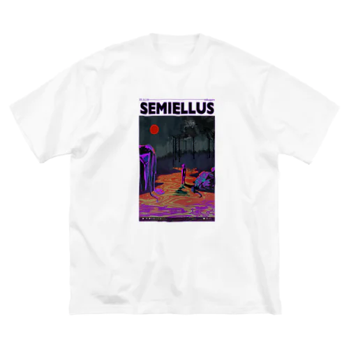 SEMIELLUS red ビッグシルエットTシャツ