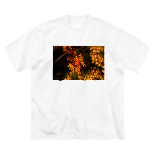 ライトアップ紅葉 - Japanese maple(night shot) - ビッグシルエットTシャツ