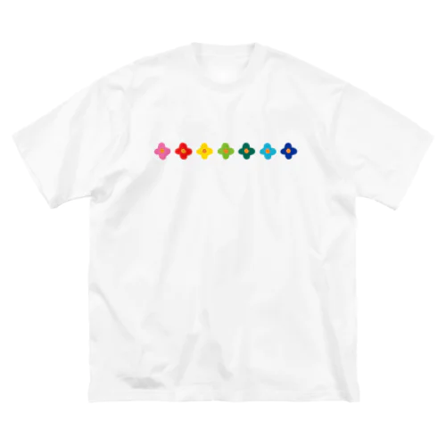 RAINBOW FLOWER ビッグシルエットTシャツ