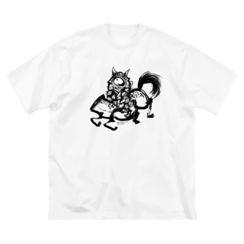 水墨画「夜行さん」 ビッグシルエットTシャツ