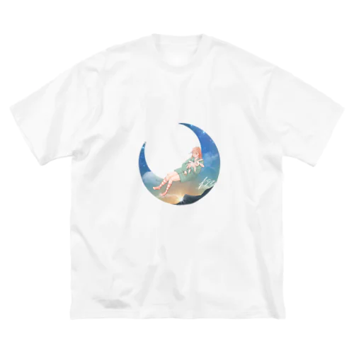 ウサギのぬいぐるみと眠る女の子 Big T-Shirt