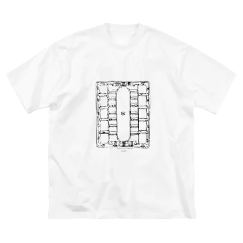 plastic02_blackprint ビッグシルエットTシャツ