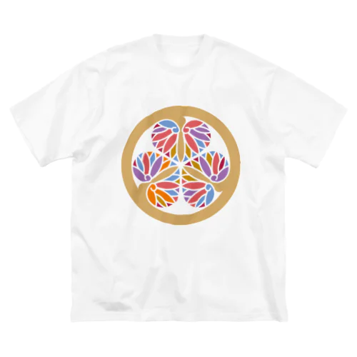 ［色重ね家紋］三つ葉葵 ビッグシルエットTシャツ