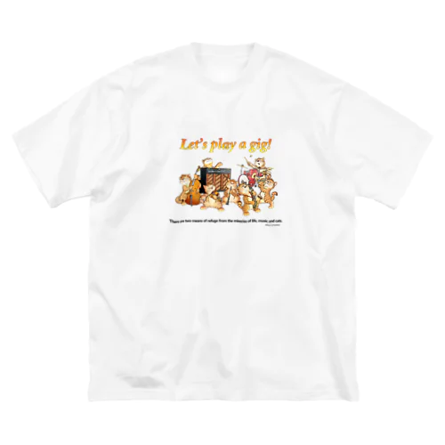 猫のジャズバンド ビッグシルエットTシャツ