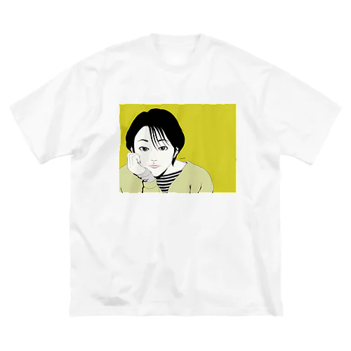 頬杖フルカラー ビッグシルエットTシャツ