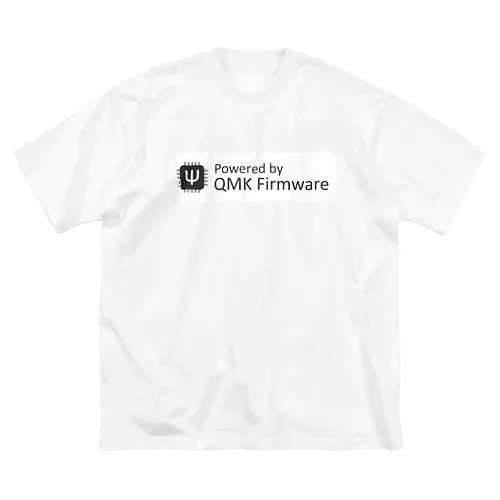 Powered by QMK Firmware (white) ビッグシルエットTシャツ