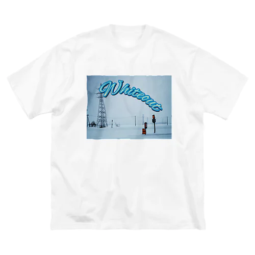 Whiteout ロゴ入り ビッグシルエットTシャツ