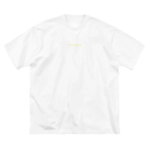 KIGUMI ビッグシルエットTシャツ 黄文字 Big T-Shirt