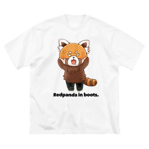 長靴を履いたレッサーパンダ ビッグシルエットTシャツ