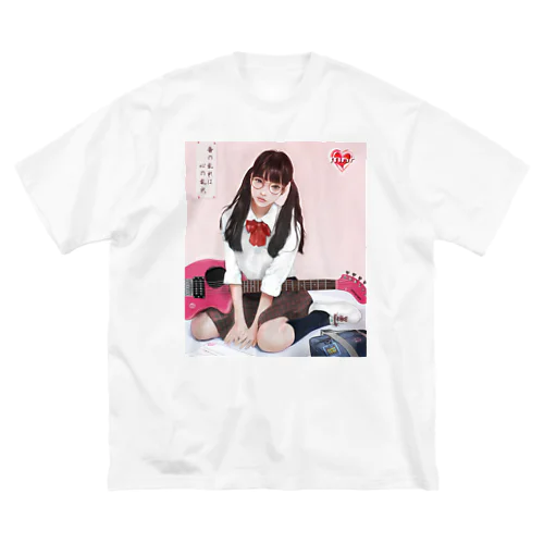 ギター少女 ビッグシルエットTシャツ