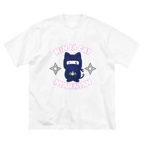 にゃんこ忍者 ビッグシルエットTシャツ