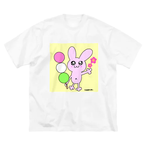 お花見うさぎ🐾 ビッグシルエットTシャツ