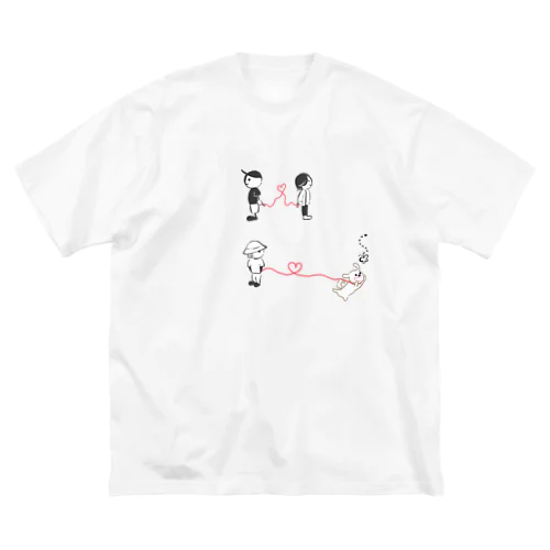 【重ね着限定】脱ぐと運命の赤い糸？Ｔ ビッグシルエットTシャツ