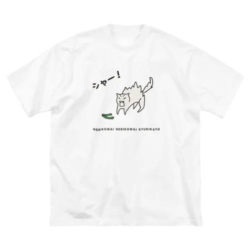 勘違いネコ（ヘビ怖い編） ビッグシルエットTシャツ