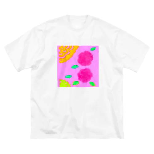 ピンクとお花 Big T-Shirt
