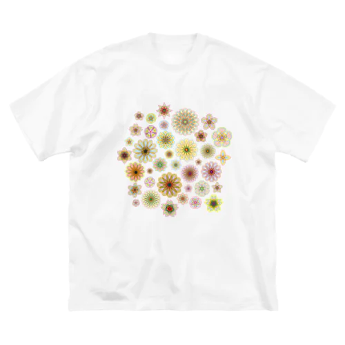 やさしい色合いの花柄 ビッグシルエットTシャツ