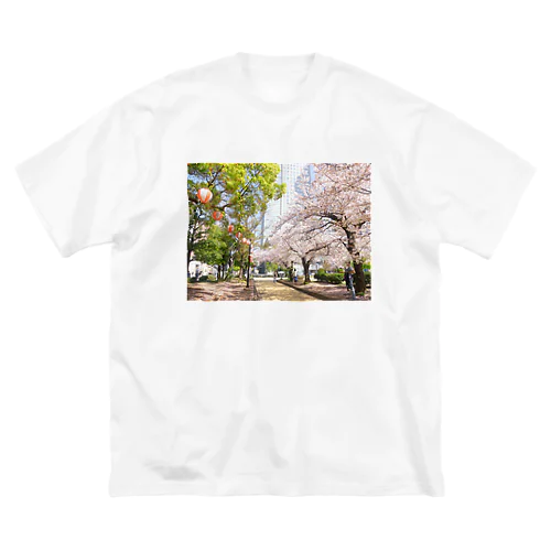 春のお出かけ ビッグシルエットTシャツ