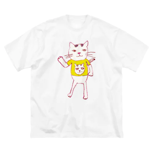 こんなふうに見えるニャン（ねこシンプル）【復刻シリーズ】 Big T-Shirt