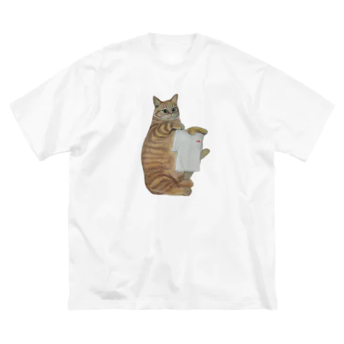 お洗濯にゃんこ ビッグシルエットTシャツ