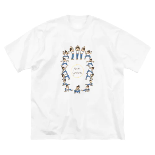 ゆるりヨガ　ムーンサルテーション ビッグシルエットTシャツ