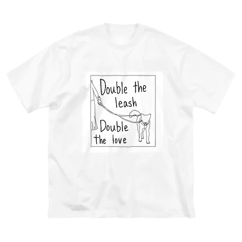 Double the love ビッグシルエットTシャツ