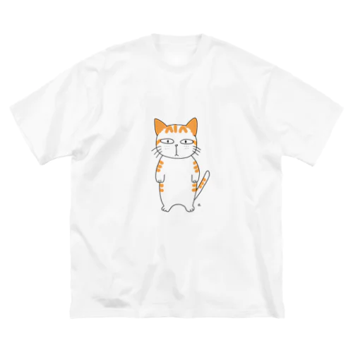 無愛想な茶トラ猫くん ビッグシルエットTシャツ