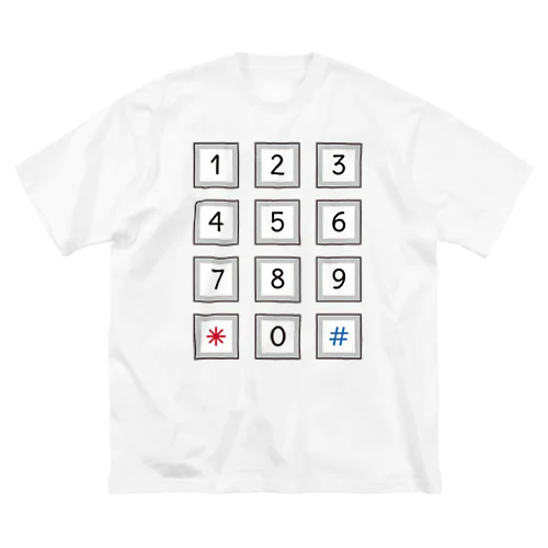 プッシュ電話 Big T-Shirt