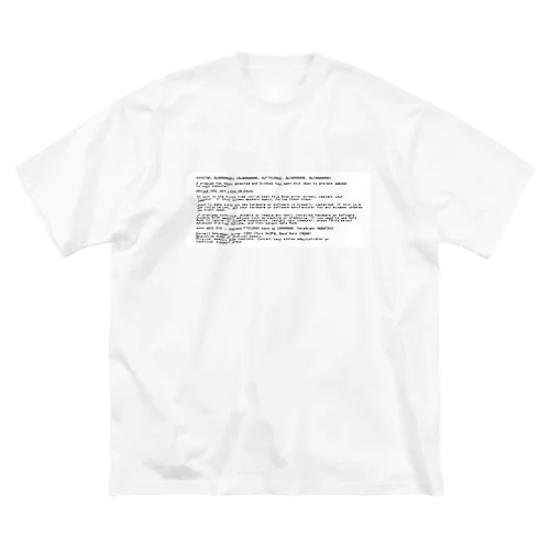 BSOD(Blue Screen of Death) Big T-Shirt