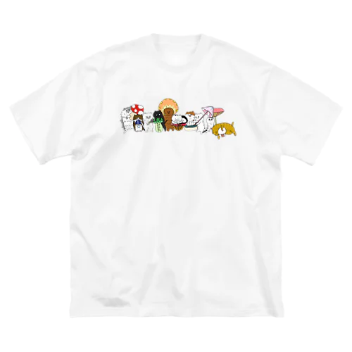 猫とキノコと時々犬 Big T-Shirt